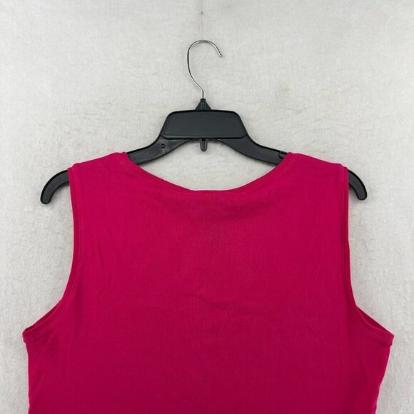 Karen Scott Tank Top Womens PL Red Knitted Stretch Boat Neck Pullover Sleeveless - Picture 7 of 10
